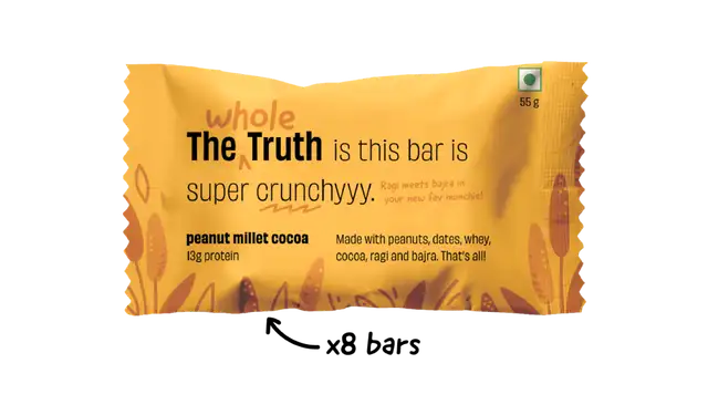 Peanut Millet Cocoa - Pack of 8 Millet Bars